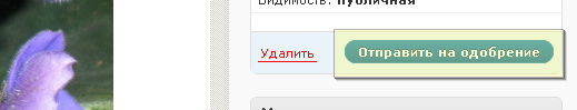 Отправка на одобрение
