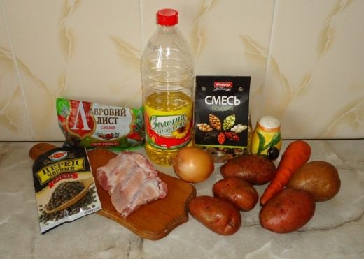 Продукты для приготовления супа фасолевого с ребрышками Продукты для приготовления супа фасолевого с ребрышками