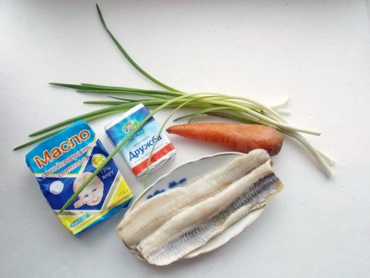Продукты для селёдочного паштета Продукты для селёдочного паштета