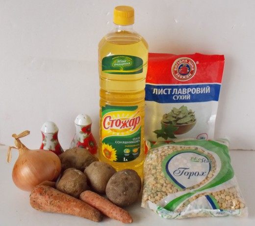 Продукты для горохового супа Продукты для горохового супа