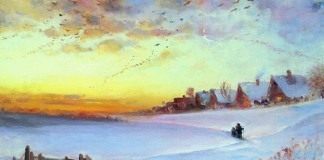 Саврасов А.К. Зимний пейзаж. Оттепель. 1890-е