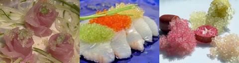 Блюда с мякотью австралийского лайма (Finger lime caviar) Блюда с мякотью австралийского лайма (Finger lime caviar)