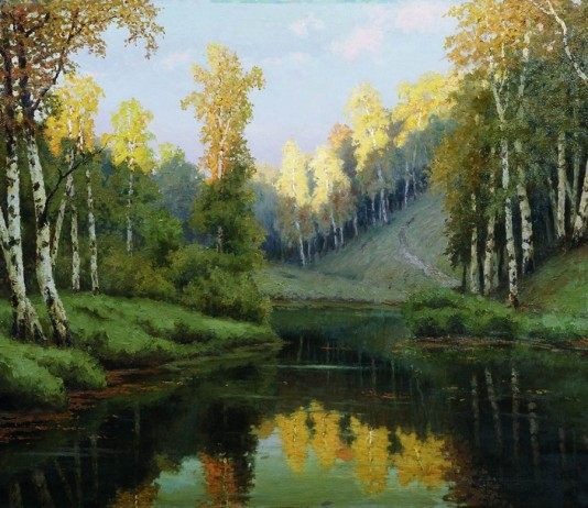 Волков Ефим. Лесное озеро. (1910)