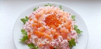 Праздничный слоёный салат «Самоцветы»