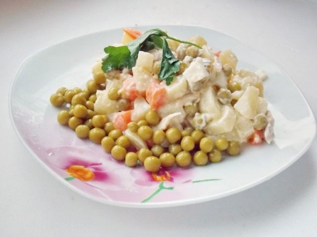 Оливье с курицей Оливье с курицей