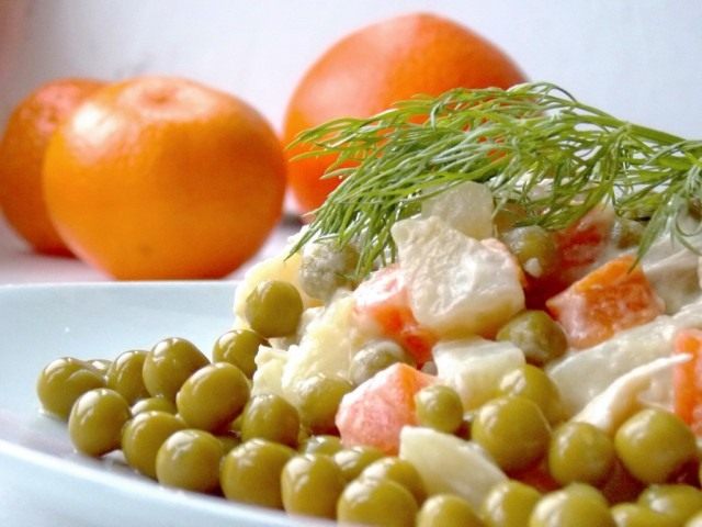 Оливье с курицей Оливье с курицей