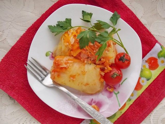 Постные голубцы с овощами Постные голубцы с овощами