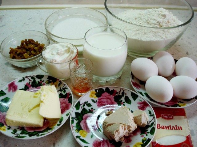 Ингредиенты для Кулича пасхального, или Паски Ингредиенты для Кулича пасхального, или Паски