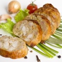 Домашняя колбаса из цыплёнка с перловой крупой Домашняя колбаса из цыплёнка с перловой крупой