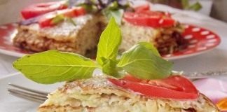 Кабачковый блинный торт