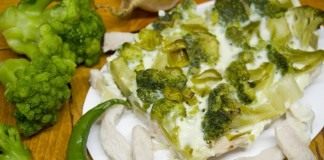 Запеканка с брокколи и куриным филе