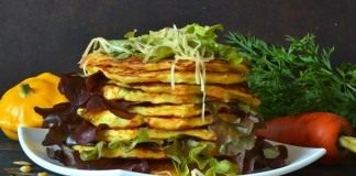 Овощные оладьи с патиссонами и пармезаном