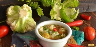 Вегетарианский суп с цветной капустой