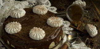 Шоколадный торт с зефиром