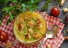 Куриный крем-суп с гренками