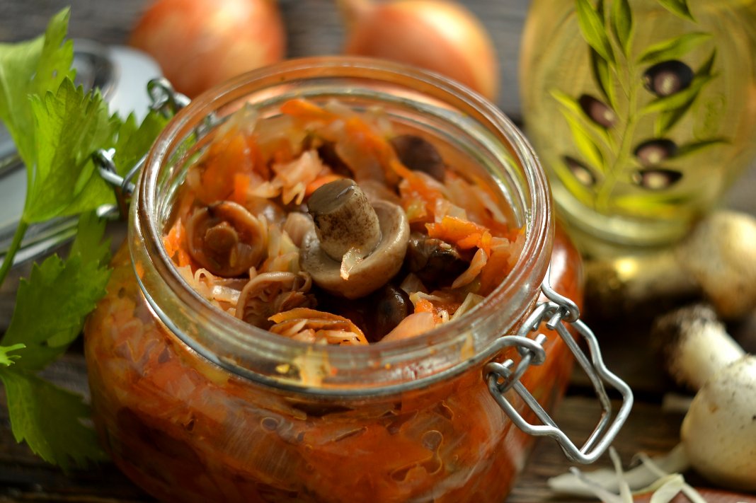 солянка грибная с капустой и огурцами рецепт приготовления на зиму
