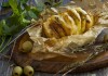 Печёная картошка-гармошка с ветчиной