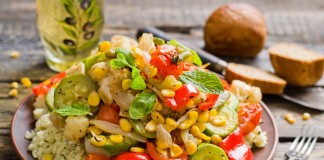 Запеченные овощи с кускусом по-мароккански