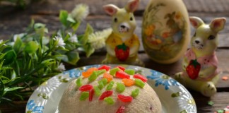 Пасха творожная со сгущенкой и арахисовой пастой