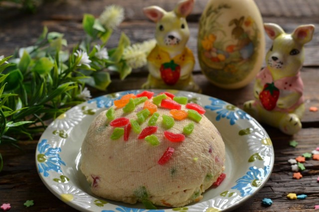 Пасха творожная со сгущенкой и арахисовой пастой Пасха творожная со сгущенкой и арахисовой пастой