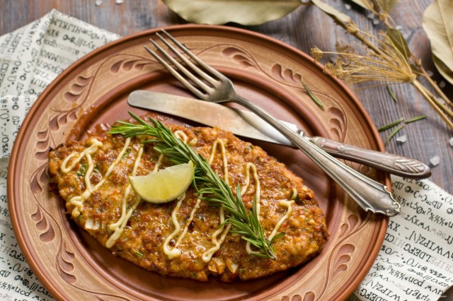 Шницель куриный рубленный в духовке Шницель куриный рубленный в духовке