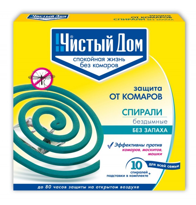 Спирали «Чистый Дом» для защиты от комаров