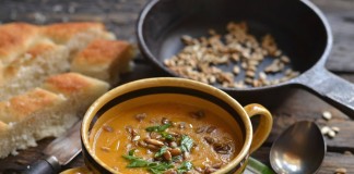 Суп-пюре с кабачком и курицей