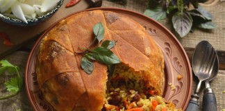 Шах-плов в лаваше — объедение к празднику