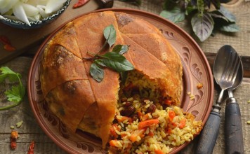 Шах-плов в лаваше — объедение к празднику