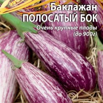 Баклажан «Полосатый бок» — полосатая мечта садовода! Идеален для маринования и консервирования! Баклажан «Полосатый бок» — полосатая мечта садовода! Идеален для маринования и консервирования!