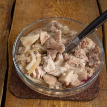 Добавляем вареное мясо Добавляем вареное мясо