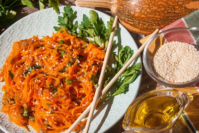 Тыква по-корейски — простая и полезная закуска Тыква по-корейски — простая и полезная закуска