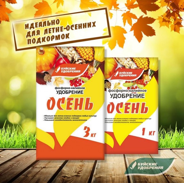 Фосфорно-калийное минеральное удобрение «Осень» Фосфорно-калийное минеральное удобрение «Осень»