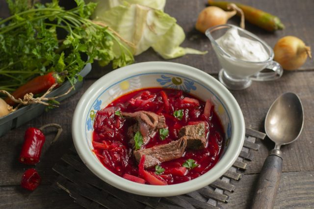 Борщ с говядиной — вкусный и полезный Борщ с говядиной — вкусный и полезный