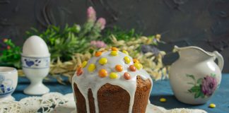 Быстрый пасхальный кулич без дрожжей
