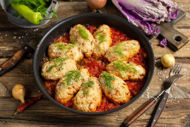 Ленивые голубцы с пекинской капустой