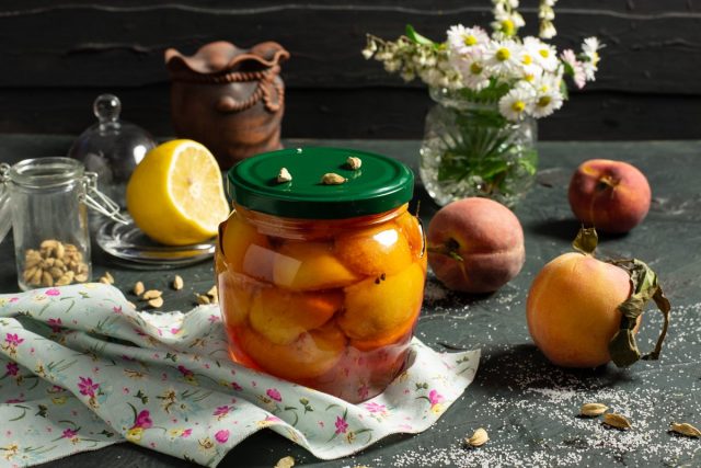 Персики в лимонном сиропе на зиму — быстро и вкусно Персики в лимонном сиропе на зиму — быстро и вкусно