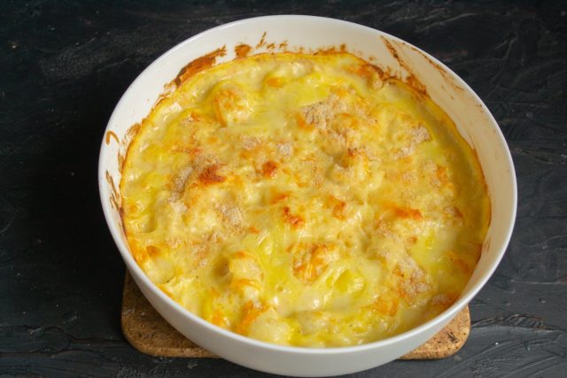 Нежная запеканка с цветной капустой и тыквой готова Нежная запеканка с цветной капустой и тыквой готова