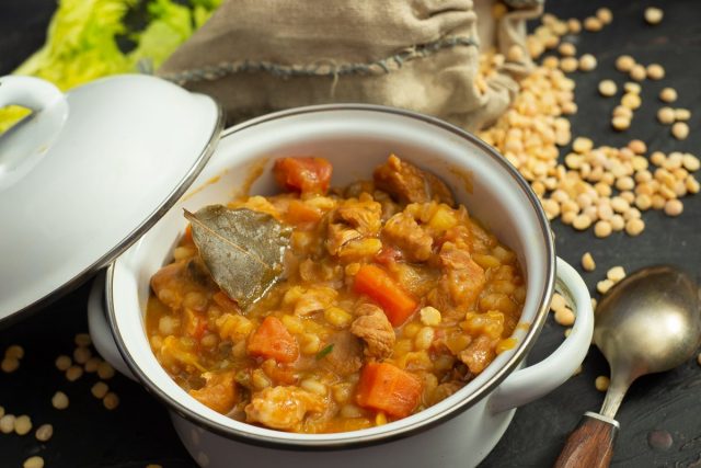 Ароматная гороховая каша с мясом Ароматная гороховая каша с мясом