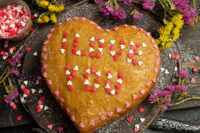 Лимонный кекс «Валентинка» — десерт для влюбленных