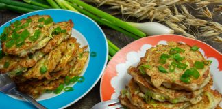 Кабачковые драники с геркулесом и зелёным луком, или Кабадраники