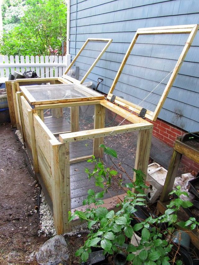 Боковой двор — хорошее место для установки ящика для компоста
