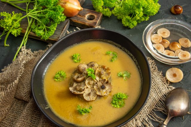 Грибной суп-пюре с опятами, или Самый вкусный суп осени Грибной суп-пюре с опятами, или Самый вкусный суп осени