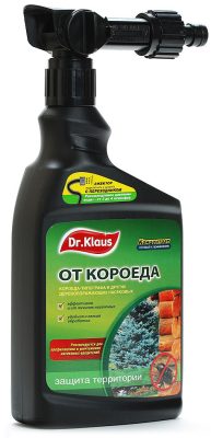 Для обработки не только хранящегося, но и сразу используемого в строительстве дерева предназначено средство от короеда Dr.Klaus Для обработки не только хранящегося, но и сразу используемого в строительстве дерева предназначено средство от короеда Dr.Klaus