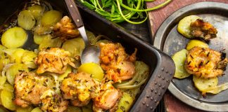 Ароматная курица с картофелем и травами к Новому году