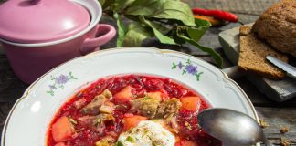 Насыщенный свекольник с рисом и чечевицей