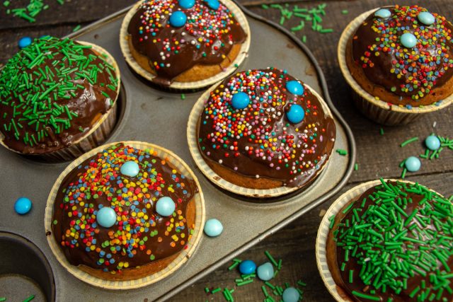 Маффины с бананами и творожным сыром Маффины с бананами и творожным сыром