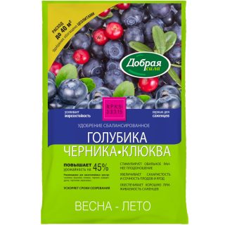 Удобрение Голубика-Черника-Клюква Добрая сила – это высокопитательный комплекс для лесных ягод