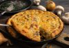 Пирог с шампиньонами и сыром