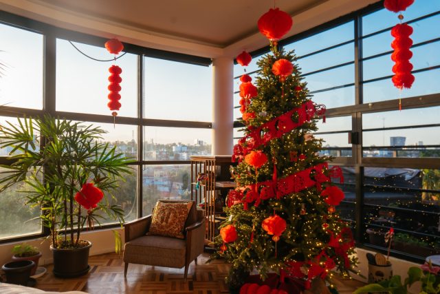 Украшение новогодней елки в китайском стиле - оригинально и роскошно